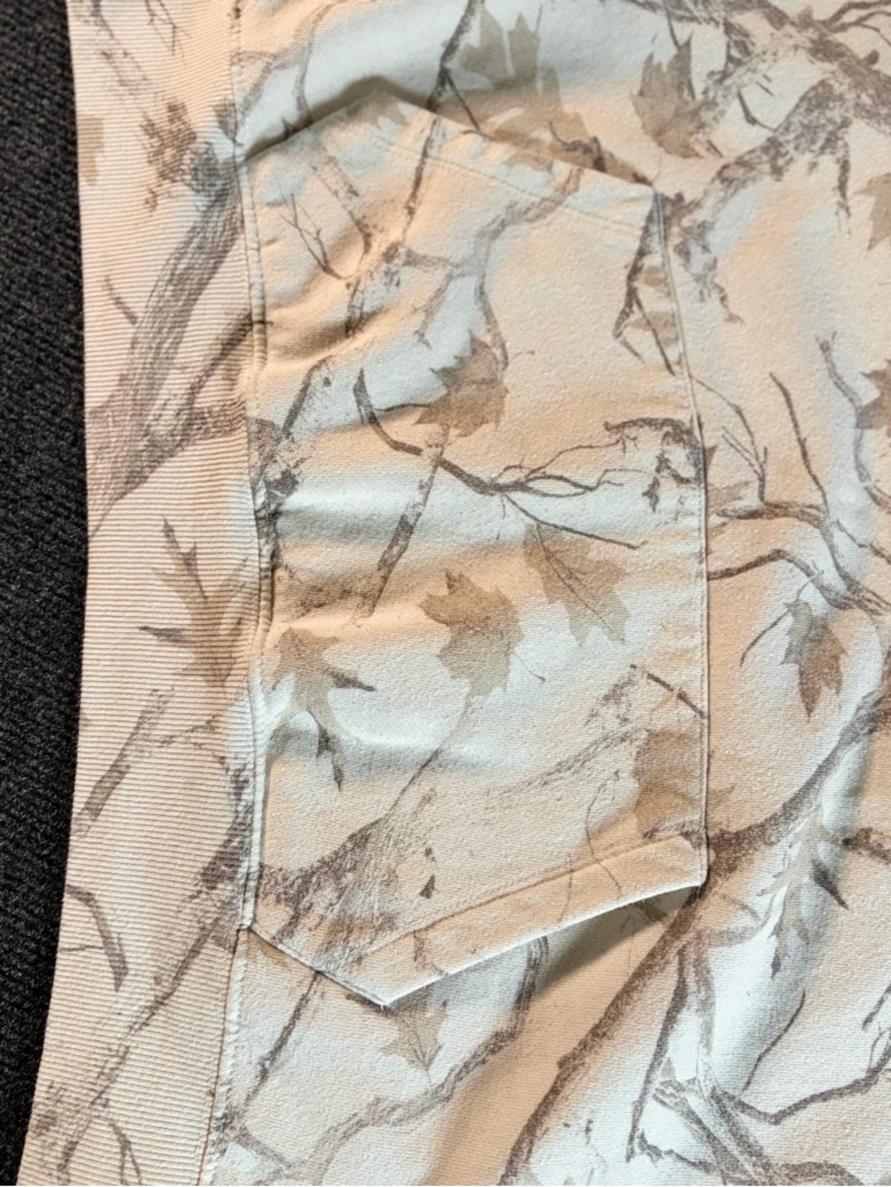 Women’s Beige Leaf-Print Hooded Sweater